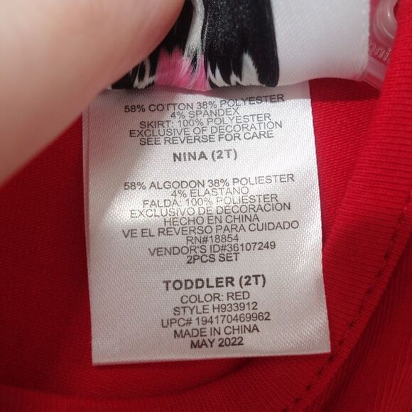 NEW Counting Daisies Christmas 2 Piece Outfit Rudolph Reindeer Girls 2T - Picture 5 of 8